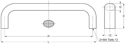 Hoogwaardige solide meubelhandgreep gemaakt van duurzame aluminiumlegering, wit, 128 mm (5,1") KK-H130WT. Handvat KK-H130WT voor keukenkast, woonkamerkast, kantoormeubilair, slaapkamermeubilair, door Sugatsune / LAMP® (Japan) - Afbeelding 2