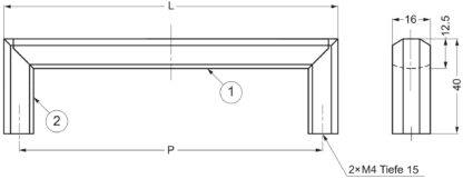 Hoogwaardige massieve meubelgreep gemaakt van zinklegering (ZDC) en aluminiumlegering, verchroomd, satijnmat, 109 mm (4,3") XLA-HA96. XLA-HA96 zinklegering (ZDC) en aluminiumlegering kast handvat voor meubels, door Sugatsune / LAMP® (Japan) - Afbeelding 2
