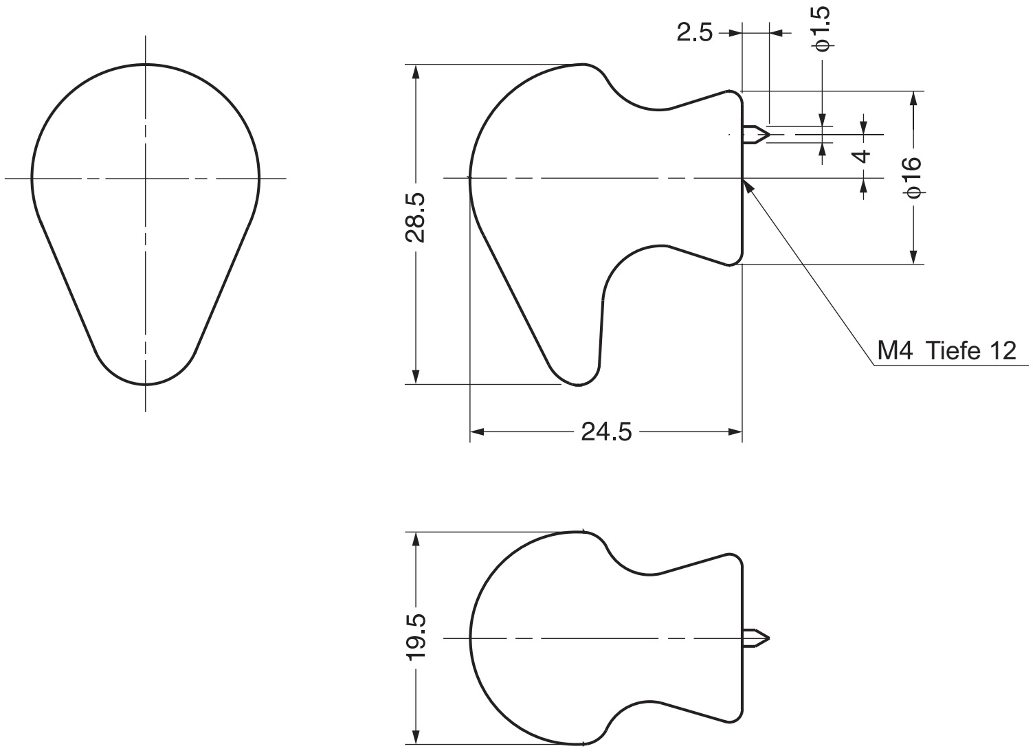 Hoogwaardig messing meubelknophandvat, afwerking: glanzend gepolijst, 28,5 mm (1,2") B046-30PB. Messing handvatknop voor lade, meubeldeur, keukenkast, kantoorkast en nog veel meer, door Sugatsune / LAMP® (Japan) - Afbeelding 2