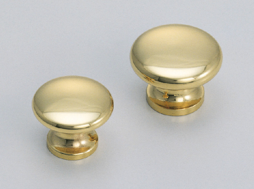 Hoogwaardig messing meubelknophandvat, afwerking: glanzend gepolijst, 30 mm (1,2") KHE102-30PB. Messing handvatknop voor lade, meubeldeur, keukenkast, kantoorkast en nog veel meer, door Sugatsune / LAMP® (Japan) - Afbeelding 3