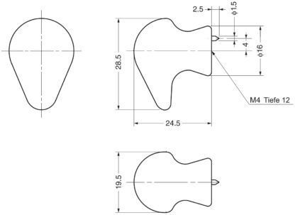 Hoogwaardige messing meubelknopgreep, oppervlak: zwart nikkel, 28,5 mm (1,2") B046-30BN. Messing handvatknop voor lade, meubeldeur, keukenkast, kantoorkast en nog veel meer, door Sugatsune / LAMP® (Japan) - Afbeelding 2