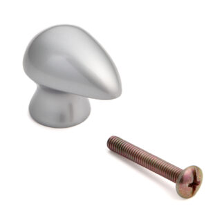 Hoogwaardige meubelknopgreep van messing, oppervlak: vernikkeld, 28,5 mm (1,2") B046-30SN. Messing handvatknop voor lade, meubeldeur, keukenkast, kantoorkast en nog veel meer, door Sugatsune / LAMP® (Japan)