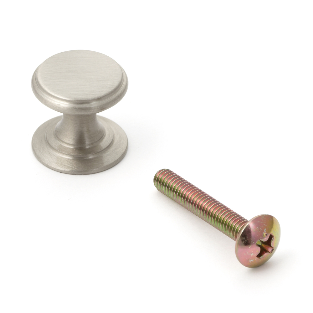 Hoogwaardige meubelknopgreep van messing, afwerking: wit brons, satijn mat, 16 mm (0,7") SY-16WB. Messing handvatknop voor lade, meubeldeur, keukenkast, kantoorkast en nog veel meer, door Sugatsune / LAMP® (Japan)