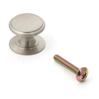 Hoogwaardig messing meubelknophandvat, afwerking: wit brons, satijn mat, 22 mm (0,9") SY-22WB. Messing handvatknop voor lade, meubeldeur, keukenkast, kantoorkast en nog veel meer, door Sugatsune / LAMP® (Japan)