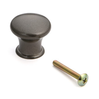 Hoogwaardige meubelknopgreep gemaakt van robuuste aluminiumlegering, oppervlak: bruin, 28 mm (1,2") KK-T28SBR. Handgreepknop KK-T28SBR voor lade, meubeldeur, keukenkast, kantoorkast en nog veel meer, van Sugatsune / LAMP® (Japan)