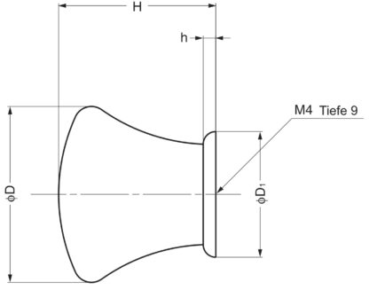 Hoogwaardige meubelknopgreep van robuust aluminiumlegering, oppervlak: goudkleurig, satijnmat, 28 mm (1,2") KK-T28SSG. Handgreepknop KK-T28SSG voor lade, meubeldeur, keukenkast, kantoorkast en nog veel meer, van Sugatsune / LAMP® (Japan) - Afbeelding 2