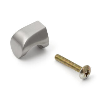 Hoogwaardige meubelknopgreep gemaakt van zinklegering, afwerking: wit brons, satijn mat, 16 mm (0,7") MKZ-15WB. Zinklegering handvatknop voor lade, meubeldeur, keukenkast, kantoorkast en nog veel meer, door Sugatsune / LAMP® (Japan)