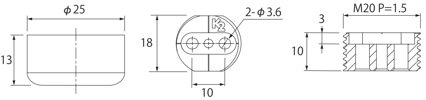 4 stevige meubelversteller, laadcapaciteit: 600 kg (1323 lbs), oppervlak: wit, ⌀25 mm (63/64"), versie: standaard, B571-25-WH. Verstelbare voet voor tafelpoten, meubelpoten, kastvoeten en nog veel meer, door Kojima (Japan) - Afbeelding 2