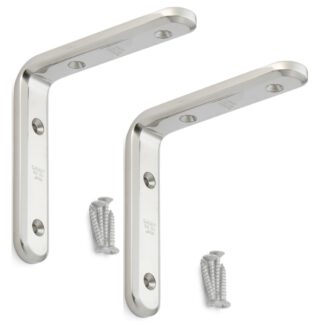 2 stuks corrosiebestendige robuuste montagebeugel, gemaakt van massief roestvrij staal, draagvermogen: 46 kg, oppervlak: glanzend gepolijst, 120 mm (4,8"), XL-SA01-120M.
Plankbeugels voor planken en nog veel meer, van Sugatsune / LAMP® (Japan)