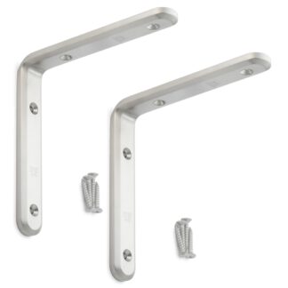 2 stuks corrosiebestendige robuuste montagebeugel, gemaakt van massief roestvrij staal, draagvermogen: 36 kg, oppervlak: mat satijn, 150 mm (6"), XL-SA01-150S.
Plankbeugels voor planken en nog veel meer, van Sugatsune / LAMP® (Japan)