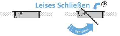 Hoogwaardige afvoerklep met soft-close, gemaakt van roestvrij staal, oppervlak: mat gesatineerd, 220 mm (8,7"), afwerking: rechthoekig, AD-KH020-HL. Zelfsluitend roestvrijstalen afvalluik, voor keukenmeubels en nog veel meer, van Sugatsune / LAMP® (Japan) - Afbeelding 5