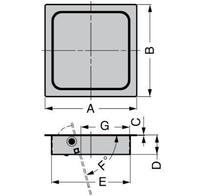 Hoogwaardige afvoerklep met soft-close, gemaakt van roestvrij staal, oppervlak: mat gesatineerd, 300 mm (11,9"), afwerking: rechthoekig, AD-KH028-HL. Zelfsluitend roestvrijstalen afvalluik, voor keukenmeubels en nog veel meer, van Sugatsune / LAMP® (Japan - Afbeelding 3
