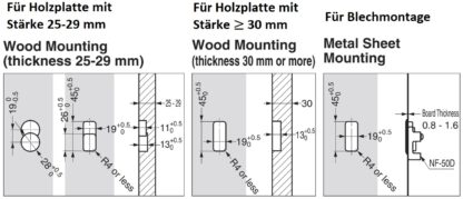 Hoogwaardige haak met vierkante veer voor uitsparing, oppervlak: verchroomd, 52 mm (2,1"), NF-K52-CR. Vierkante vouwhaak met automatische sluiting, voor tinyhouse, camper, jacht en nog veel meer, van Sugatsune / LAMP® (Japan) - Afbeelding 6