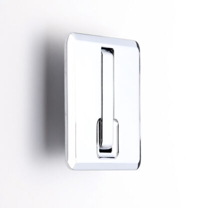 Hoogwaardige vouwhaak met vierkante veer voor uitsparing, oppervlak: verchroomd, 64 mm (2,6"), NF-K64-CR. Vierkante vouwhaak met automatische sluiting, voor tinyhouse, camper, jacht en nog veel meer, van Sugatsune / LAMP® (Japan) - Afbeelding 2