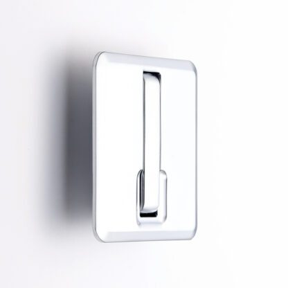 Hoogwaardige haak met vierkante veer voor uitsparing, oppervlak: verchroomd, mat gesatineerd, 64 mm (2,6"), NF-K64-SCR. Vierkante vouwhaak met automatische sluiting, voor tinyhouse, camper, jacht en nog veel meer, van Sugatsune / LAMP® (Japan) - Afbeelding 2