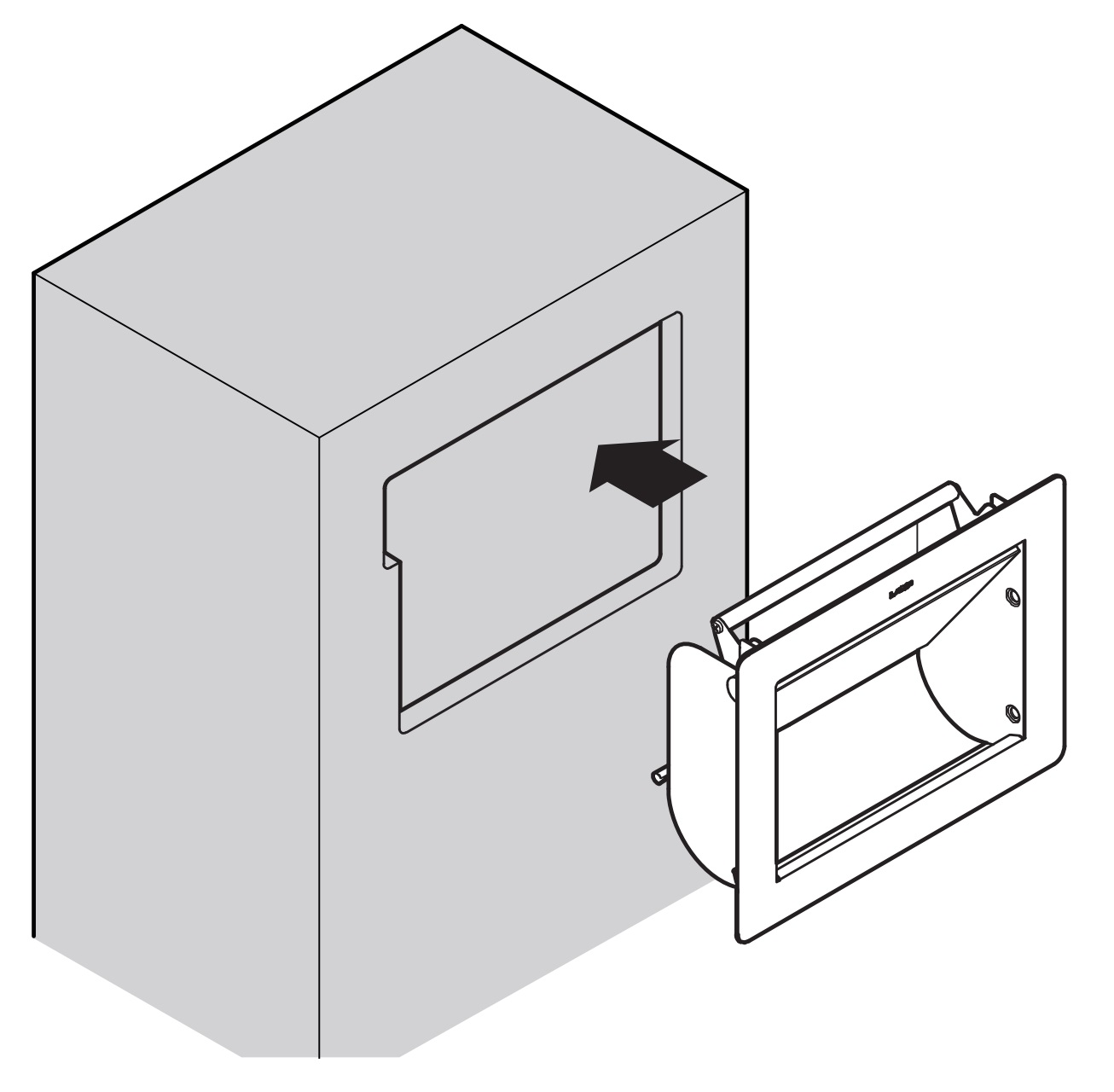 Hoogwaardige rechthoekige afvoerklep voor verticale montage, met soft-close, gemaakt van roestvrij staal, afwerking: mat gesatineerd, 234 mm (9,3"), AZ-GD230-HL. Roestvrijstalen afvalluik, voor gastronomie en nog veel meer, van Sugatsune / LAMP® (Japan) - Afbeelding 9