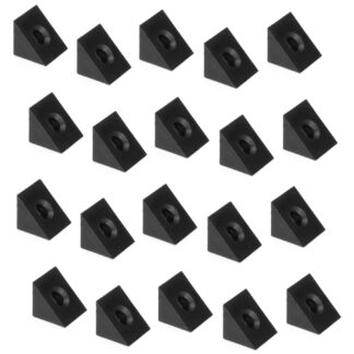 20 stuks rechthoekige kast achterpaneel montage, met verbindingsgat, schroefdraad, gemaakt van robuust plastic, zwart, 11,5 mm (0,5") 9069717. Schublade decolleté E.AF. B voor plank, kast achterwand, ladevloer en nog veel meer, door EMUCA