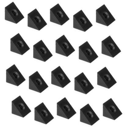 20 stuks rechthoekige kast achterpaneel montage, met verbindingsgat, schroefdraad, gemaakt van robuust plastic, zwart, 11,5 mm (0,5") 9069717. Schublade decolleté E.AF. B voor plank, kast achterwand, ladevloer en nog veel meer, door EMUCA