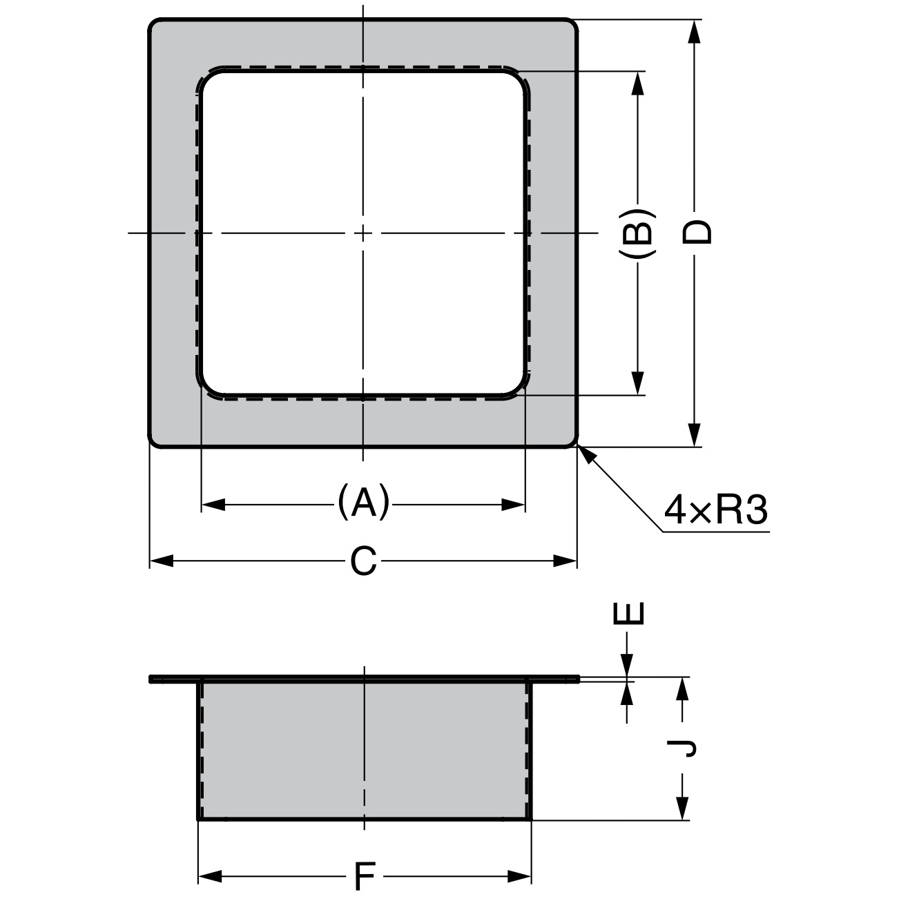 Hoogwaardige rechthoekige vuilafvoer, gemaakt van roestvrij staal, afwerking: mat satijn, 274 mm (10,8"), AN-KH028-HL. Roestvrijstalen afvalstrooisel, voor gastronomie, winkelinrichting, schoonheidssalon, dokterspraktijk en nog veel meer, door Sugatsune / - Afbeelding 2