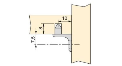 20 stuks planksteun gemaakt van zinklegering, oppervlak: vernikkeld 8014107. Vloersteunen van zinklegering voor planken, planken, kasten, planken, planken, kasten, planken en nog veel meer, van EMUCA - Afbeelding 3