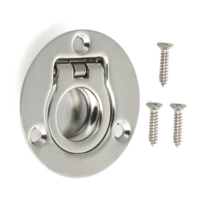 Ringförmiger Edelstahl-Klappgriff SUS304 von Sugatsune, 980640 (50 mm), glänzend poliert. Produktbild