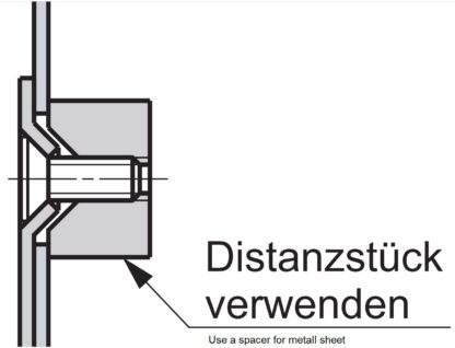 Ringvormige RVS inklapbare handgreep SUS304, 50 mm (1-31/32") 980640. Draaibare ringvormige RVS inklapbare handgreep van RVS V2A, hoogglans gepolijst, voor inspectieklep, inspectiedeur, vochtige omgeving, schip, caravan van Sugatsune / LAMP® (Japan) - Afbeelding 4