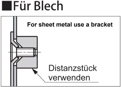 Ringvormige RVS inklapbare handgreep SUS304, 50 mm (1-31/32") 980642. Ringvormige roestvrijstalen vouwgreep gemaakt van roestvrij staal V2A, glanzend gepolijst, voor inspectieklep, inspectiedeur, vochtige omgeving, schip, caravan door Sugatsune / LAMP® (Japan) - Afbeelding 3