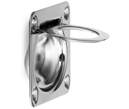 Ringvormige RVS inklapbare handgreep SUS304, 75 mm (2-15/16") 980643. Ringvormige roestvrijstalen vouwgreep gemaakt van roestvrij staal V2A, glanzend gepolijst, veerbelast, voor inspectieklep, inspectiedeur, vochtige omgeving, schip, caravan door Sugatsune / LAMP® (Japan) - Afbeelding 5