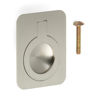 Ringvormige vouwgreep van messing, afwerking: wit brons, satijn mat, 47,5 mm (1,9") 587-60WB. Ringgreep 587-60WB voor camper, boot, inspectieluik, inspectiedeur, door Sugatsune / LAMP® (Japan)
