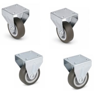 4 stukken robuuste meubelgieter, 08.12.150-1, diameter: ⌀50 mm, van SISO, laadvermogen: 120 kg (265 lbs). Productafbeelding