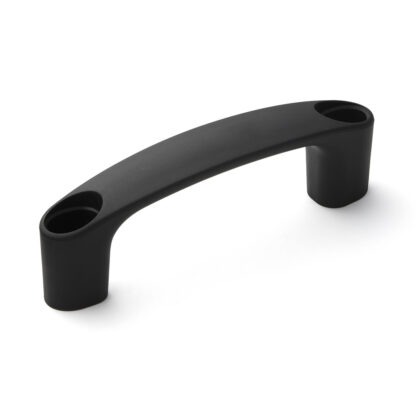 Hoogwaardige robuuste apparaathandgreep van versterkt nylon, zwart met zwarte afdekdoppen, 120 mm (4,8") MJH-120-BL. Machinehandgreep MJH-120-BL voor industriële kasten, productieapparatuur, machinebouw, door Sugatsune / LAMP® (Japan) - Afbeelding 6