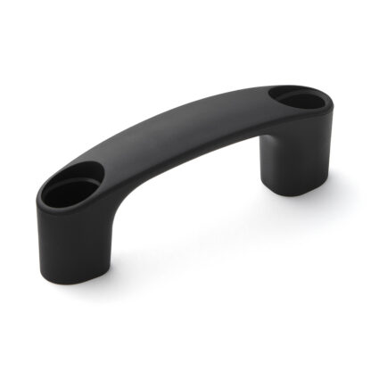 Hoogwaardige robuuste handgreep van versterkt nylon, zwart met zwarte afdekdoppen, 93 mm (3,7") MJH-93-BL. Machinehandgreep MJH-93-BL voor industriële kasten, productie-installaties, machinebouw, door Sugatsune / LAMP® (Japan) - Afbeelding 5