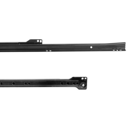 Rolstuwgeleiders, gedeeltelijke verlenging, zwart gelakt, RAL 9005, 600 mm (23,7"). Stalen geleiderails met gedeeltelijke uitbouw, voor houten lade, lade, houten lade, keukenmeubilair, kantoormeubilair, woningmeubilair, door EMUCA - Afbeelding 4