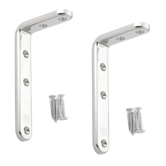 2 stuks hoogwaardige roestvrijstalen montagebeugel, gemaakt van massief roestvrij staal, draagvermogen: 26 kg (58 lbs), 120 mm (4,8"), SU-B65M.
Plankdragers voor buitenruimtes, zwembaden, badkamers, boten en nog veel meer, van Sugatsune / LAMP® (Japan)