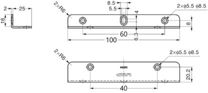 2 stuks hoogwaardige roestvrijstalen plankdragers, gemaakt van massief roestvrij staal, draagvermogen: 130 kg (287 lbs), 100 mm (4"), SSA-100H. Plankdrager voor badkamer, hotel, sauna, buiten en nog veel meer, van Sugatsune / LAMP® (Japan) - Afbeelding 2