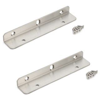 2 stuks hoogwaardige roestvrijstalen plankdragers, gemaakt van massief roestvrij staal, draagvermogen: 130 kg (287 lbs), 150 mm (6"), SSA-150H. Plankdrager voor badkamer, hotel, sauna, buiten en nog veel meer, van Sugatsune / LAMP® (Japan)