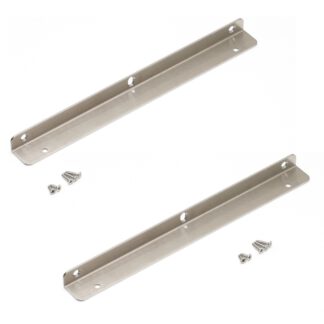 2 stuks hoogwaardige roestvrijstalen plankdragers, gemaakt van massief roestvrij staal, draagvermogen: 130 kg (287 lbs), 280 mm (11,1"), SSA-280H. Plankdrager voor badkamer, hotel, sauna, buiten en nog veel meer, van Sugatsune / LAMP® (Japan)