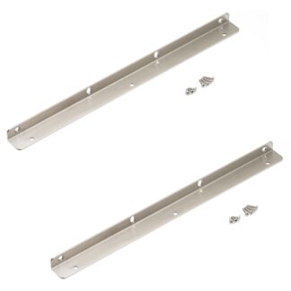 2 stuks hoogwaardige roestvrijstalen plankdragers, gemaakt van massief roestvrij staal, draagvermogen: 130 kg (287 lbs), 380 mm (15"), SSA-380H. Plankdrager voor badkamer, hotel, sauna, buiten en nog veel meer, van Sugatsune / LAMP® (Japan)
