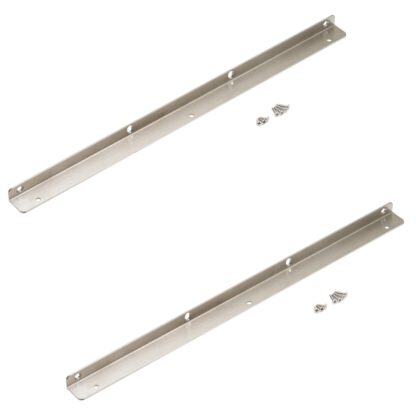 2 stuks hoogwaardige roestvrijstalen plankdragers, gemaakt van massief roestvrij staal, draagvermogen: 130 kg (287 lbs), 480 mm (18,9"), SSA-480H. Plankdrager voor badkamer, hotel, sauna, buiten en nog veel meer, van Sugatsune / LAMP® (Japan)