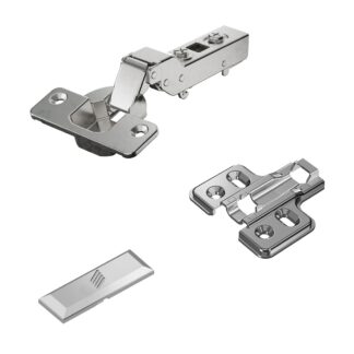 Roestvrijstalen potscharnier, ondersteuning: half-rustend, 9289592, door Hettich, ontwerp: montageplaat met 0 mm afstand. Productafbeelding