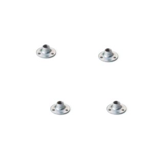 4-delige ronde bovenplaat met M8-schroefdraad, montageplaat, gemaakt van robuust staal, 25 mm (1"), AP5-M8. Montageplaat, voor meubelpoten, meubelwielen, machinevoeten, kastpoten, bankpoten en nog veel meer, van Sugatsune / LAMP® (Japan)