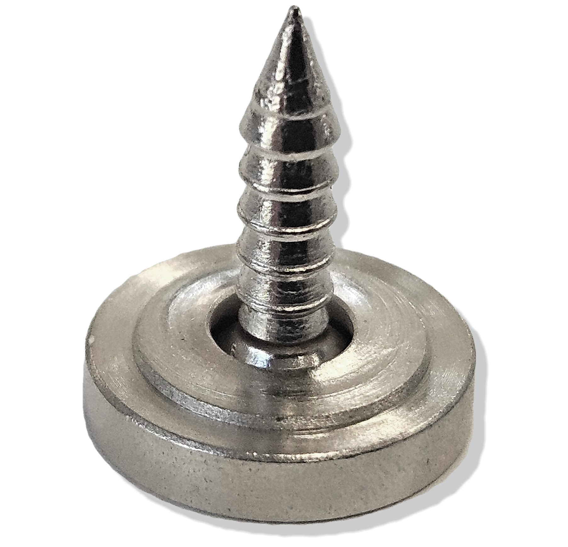 4 delen ronde beweegbare magnetische counterplaat voor verbouwing, oppervlak: nikkelgeplateerd, 12 mm (15/32"), Z4. Magnetisch tegenhanger voor magnetische sluitingen, magnetisch slot, kastdeur en nog veel meer, door Sugatsune / LAMP® (Japan) - Afbeelding 4