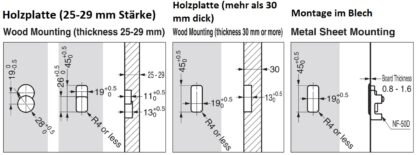 Hoogwaardige ronde inklapbare haak voor uitsparing, oppervlak: verchroomd, 52 mm (2,1"), NF-R52-CR. Ronde vouwhaak met automatische sluiting, voor tinyhouse, camper, caravan, jacht, trein, bus en nog veel meer, van Sugatsune / LAMP® (Japan) - Afbeelding 4