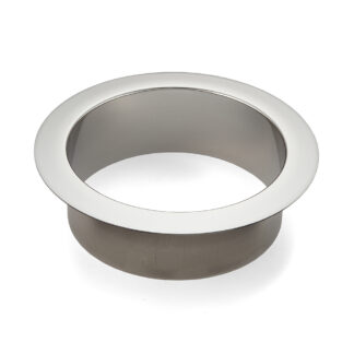 Hoogwaardige ronde vuilnisgooi, gemaakt van roestvrij staal, oppervlak: glanzend gepolijst, 136 mm (5,4"), AN-DH011-MR. RVS afvalafval, voor systeemcatering, winkelinrichting, schoonheidssalon en nog veel meer, door Sugatsune / LAMP® (Japan)