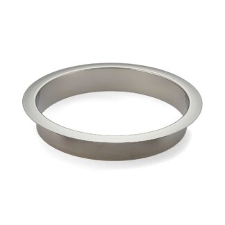 Hoogwaardige ronde afvoergooi, gemaakt van roestvrij staal, oppervlak: glanzend gepolijst, 170 mm (6,7"), afwerking: vlak, AN-LH015-MR. Roestvrijstalen afvaldoorvoer, voor systeemcatering, winkelinrichting, catering en nog veel meer, van Sugatsune / LAMP®