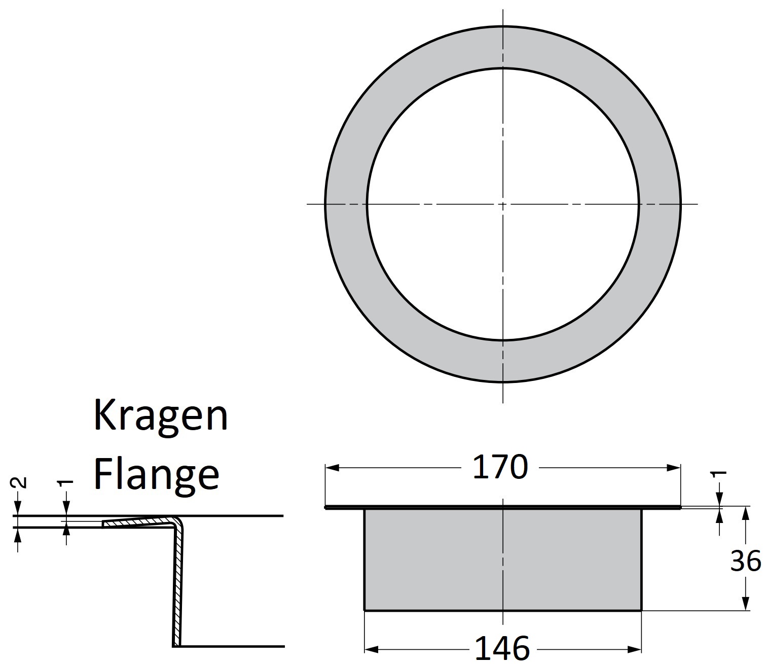 Hoogwaardig rond strooisel, gemaakt van roestvrij staal, oppervlak: mat gesatineerd, 170 mm (6,7"), AN-DH015-HL. RVS afvalafval, voor systeemcatering, winkelinrichting, schoonheidssalon en nog veel meer, door Sugatsune / LAMP® (Japan) - Afbeelding 2
