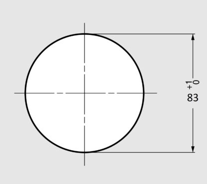 Hoogwaardig rond strooisel, gemaakt van roestvrij staal, oppervlak: mat gesatineerd, 82 mm (3,3"), afwerking: vlak, AN-LH005-HL. Roestvrijstalen afvaldoorvoer, voor systeemcatering, winkelinrichting, catering en nog veel meer, van Sugatsune / LAMP® (Japan - Afbeelding 3