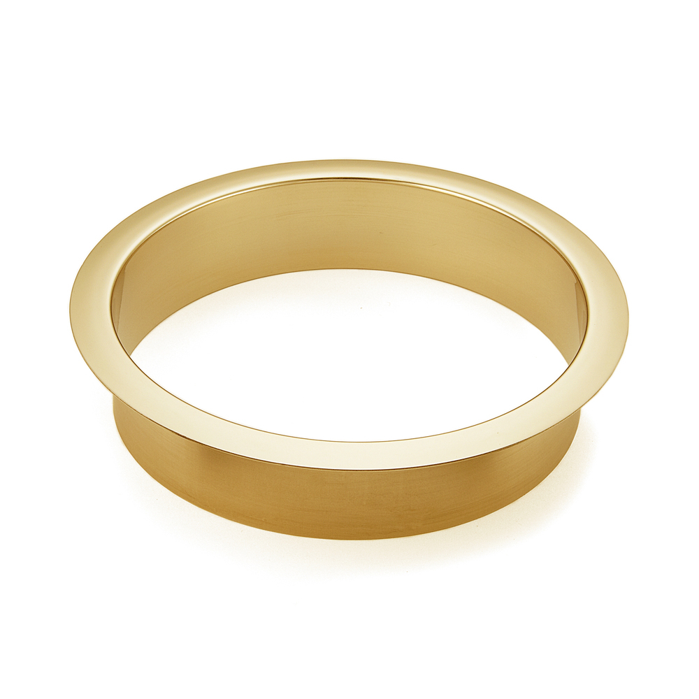 Hoogwaardige ronde vuilnisworp, gemaakt van roestvrij staal, oppervlak: verguld 24K, 170 mm (6,7"), AN-DH015-GP. RVS afvalafval, voor systeemcatering, winkelinrichting, schoonheidssalon en nog veel meer, door Sugatsune / LAMP® (Japan)