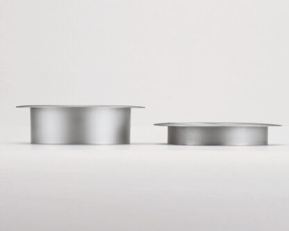 Hoogwaardige ronde vuilnisworp, gemaakt van roestvrij staal, oppervlak: verguld 24K, 82 mm (3,3"), AN-DH005-GP. RVS afvalgooi, voor systeemcatering, winkelinrichting, schoonheidssalon, dokterspraktijk en nog veel meer, van Sugatsune / LAMP® (Japan) - Afbeelding 2