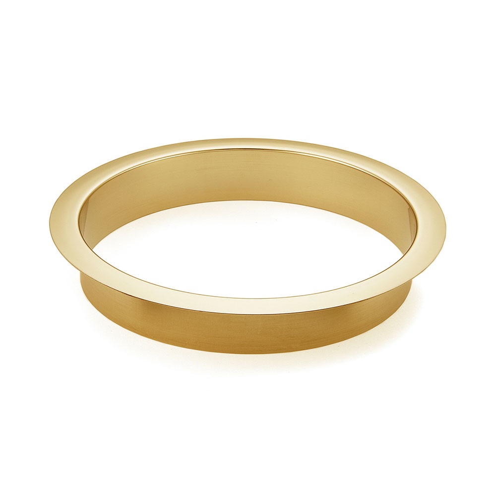 Hoogwaardige ronde vuilnisworp, gemaakt van roestvrij staal, oppervlak: verguld 24K, 170 mm (6,7"), afwerking: vlak, AN-LH015-GP. Roestvrijstalen afvaldoorvoer, voor systeemcatering, winkelinrichting, catering en nog veel meer, van Sugatsune / LAMP® (Japa